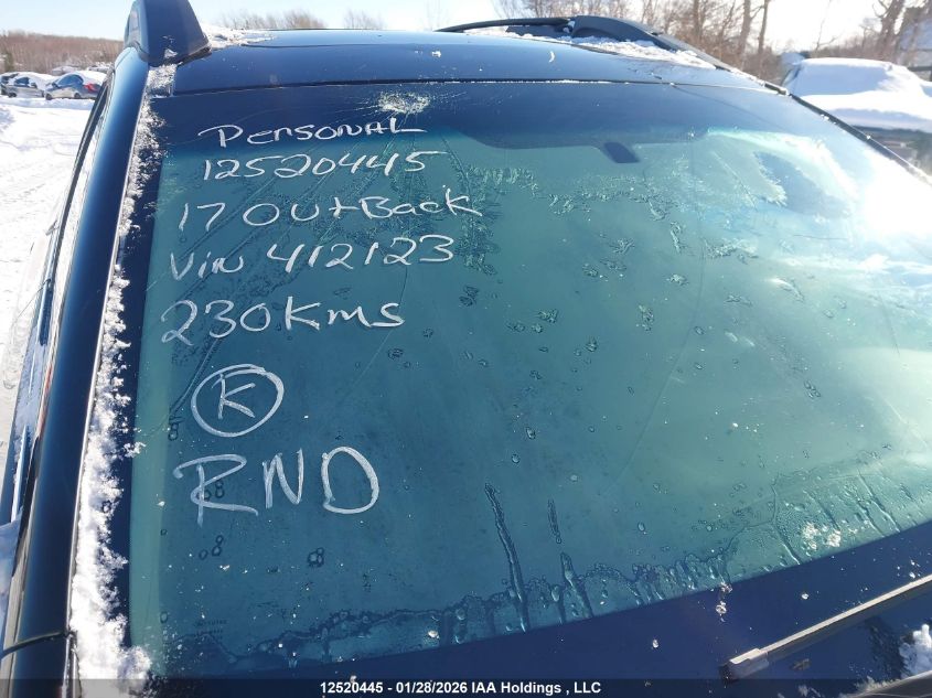 2017 Subaru Outback 2.5I Premium VIN: 4S4BSCDC5H3412123 Lot: 12520445