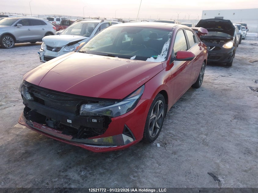 Vin: kmhln4ag6nu288555, lot: 2911259, hyundai elantra ultimate ivt 20222
