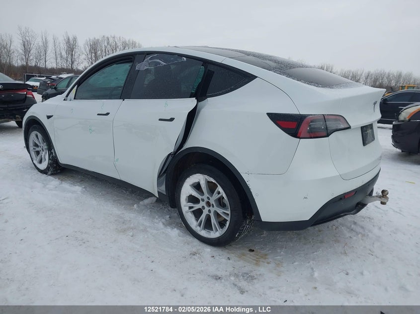 2022 Tesla Model y Long Range white Lot 111012521784 Vin 7SAYGDEE3NF509845