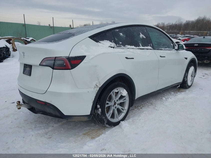 2022 Tesla Model y Long Range white Lot 111012521784 Vin 7SAYGDEE3NF509845