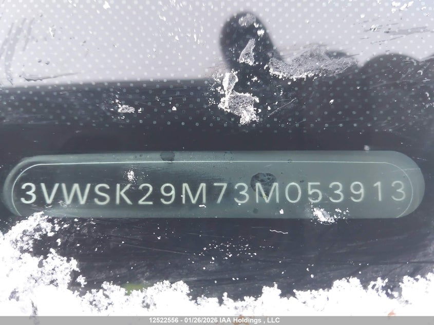 2003 Volkswagen Jetta Gls 2.0L VIN: 3VWSK29M73M053913 Lot: 12522556