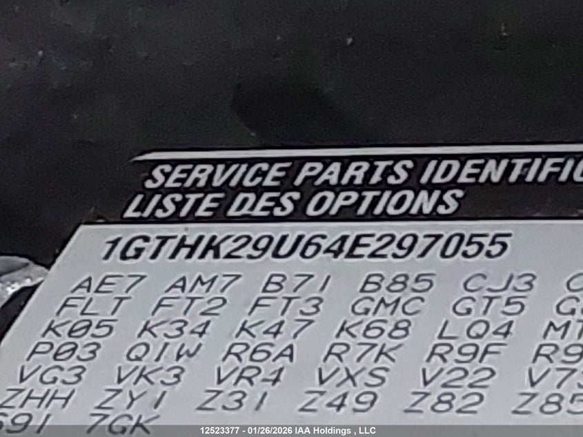 2004 GMC Sierra K2500 Heavy Duty VIN: 1GTHK29U64E297055 Lot: 12523377