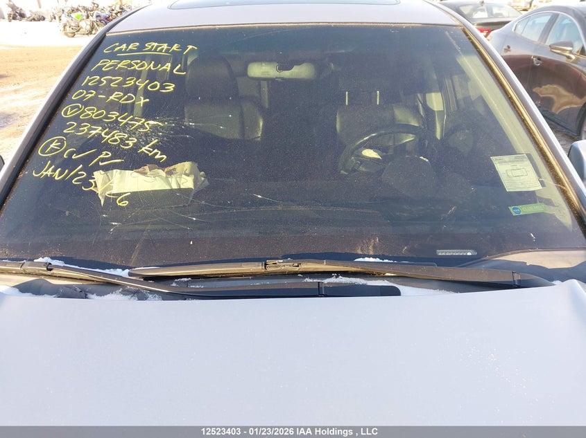 2007 Acura Rdx Technology VIN: 5J8TB18527A803475 Lot: 12523403