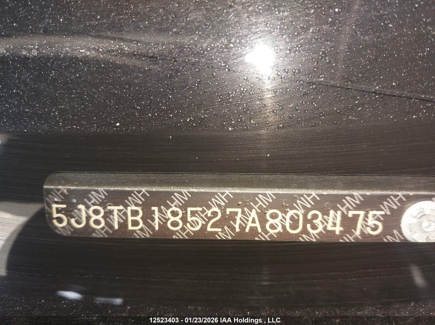 2007 Acura Rdx Technology VIN: 5J8TB18527A803475 Lot: 12523403