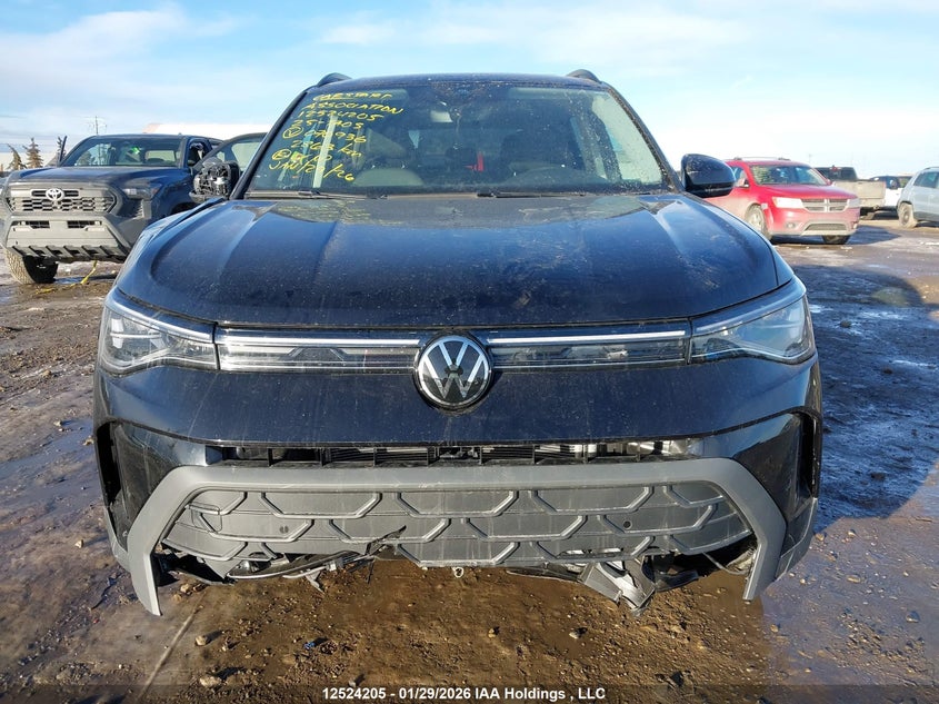 2025 Volkswagen Taos Se Black VIN: 3VV2C7B28SM070936 Lot: 12524205