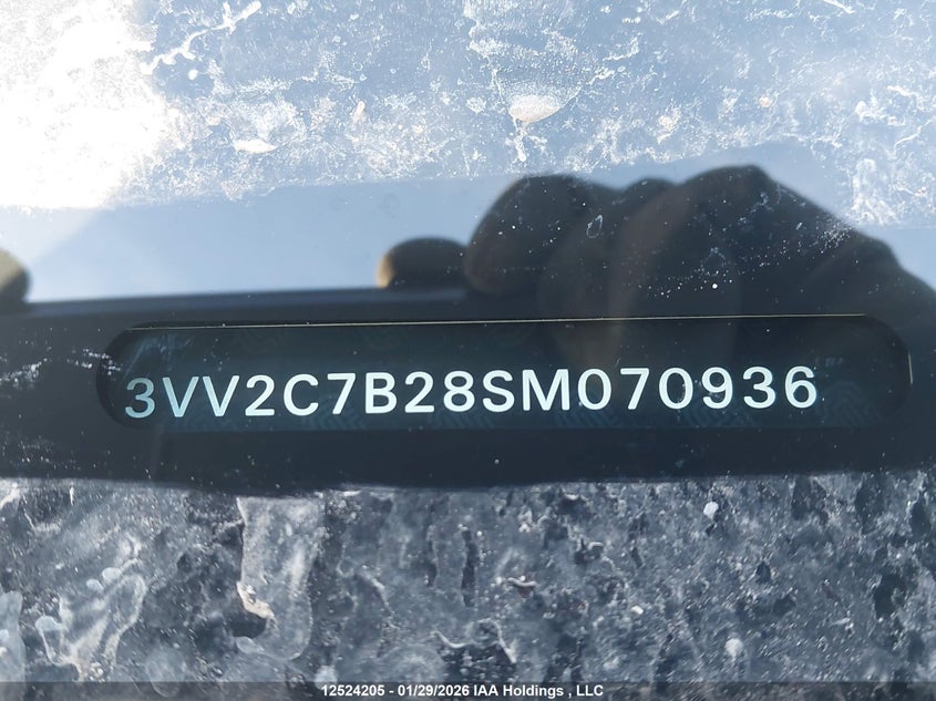 2025 Volkswagen Taos Se Black VIN: 3VV2C7B28SM070936 Lot: 12524205