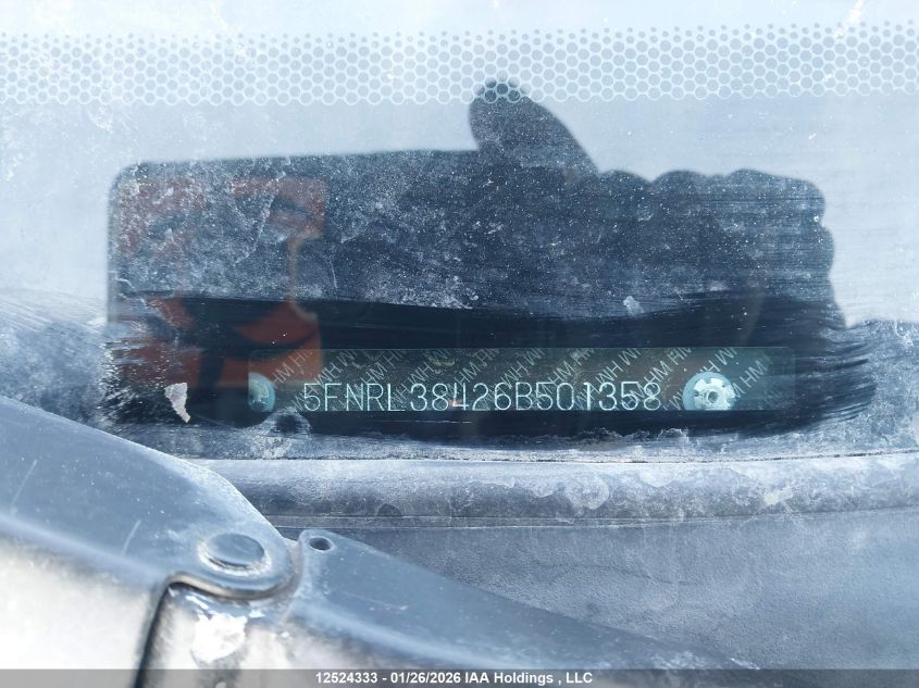 2006 Honda Odyssey Ex VIN: 5FNRL38426B501358 Lot: 12524333