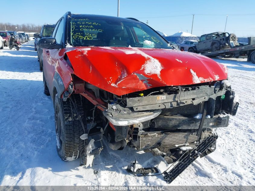 2018 Hyundai Kona 1.6T Trend VIN: KM8K3CA51JU097615 Lot: 12525284