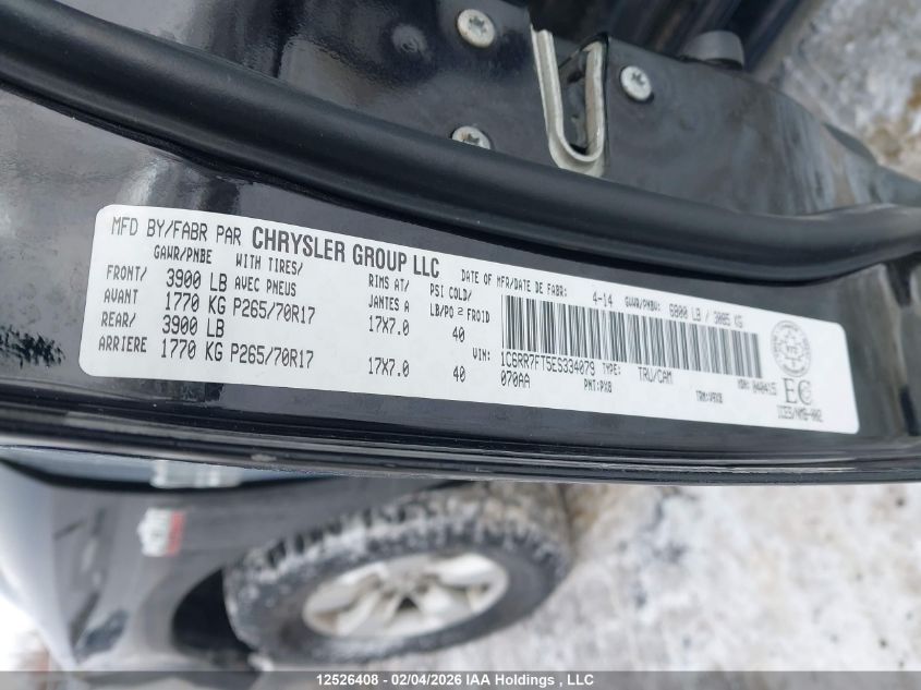 2014 Dodge Ram 1500 VIN: 1C6RR7FT5ES334079 Lot: 12526408