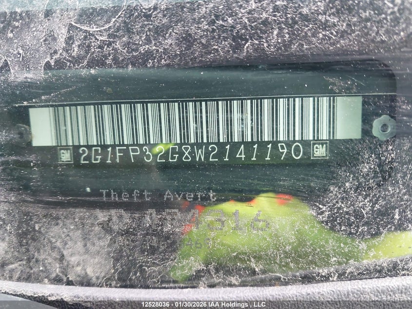 1998 Chevrolet Camaro Z28 VIN: 2G1FP32G8W2141190 Lot: 12528036