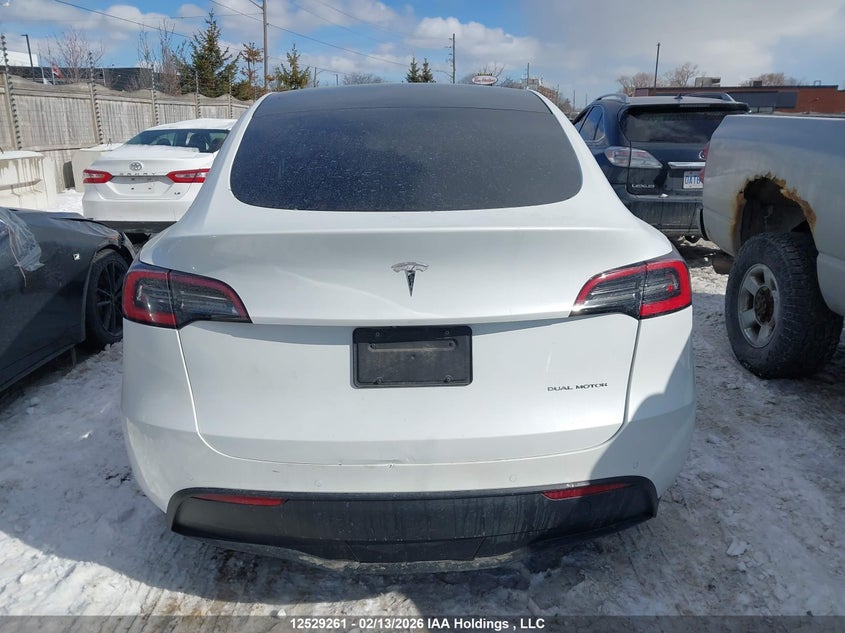 2021 Tesla Model y Long Range white Lot 111012529261 Vin 5YJYGDEEXMF067576
