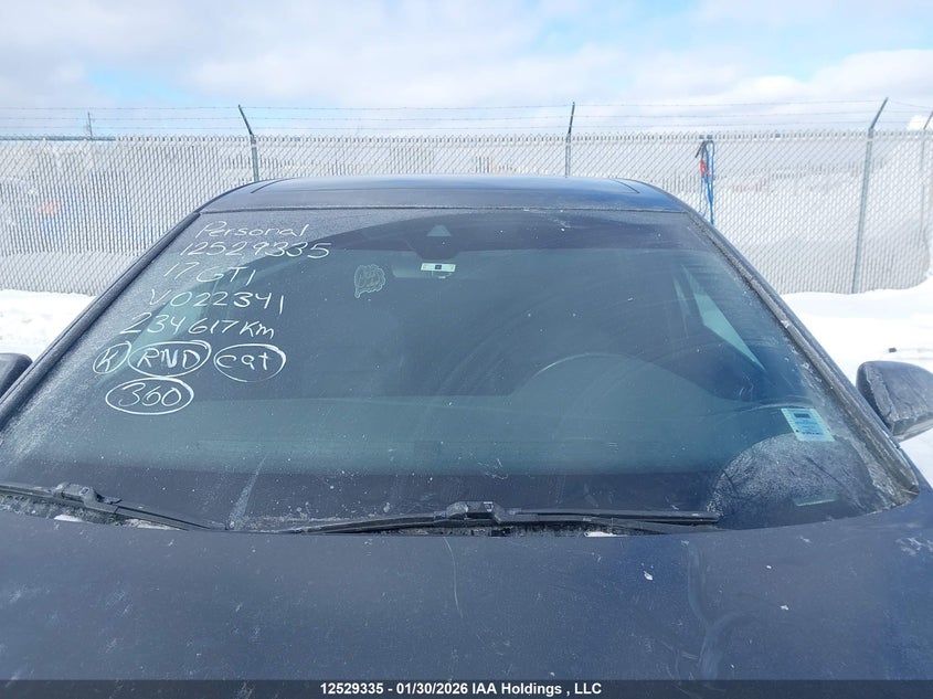 2017 Volkswagen Gti S VIN: 3VW5T7AU6HM022341 Lot: 12529335