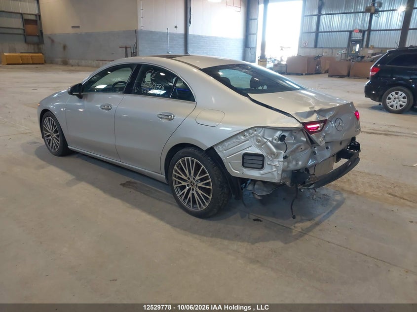 Vin: w1k5j4hb3pn378347, lot: 2919909, mercedes-benz cla 250 coupe 4matic 20233
