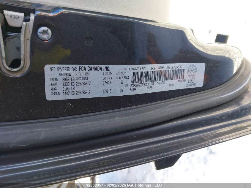 2016 Dodge Grand Caravan Se/Sxt VIN: 2C4RDGBG3GR393538 Lot: 12530057