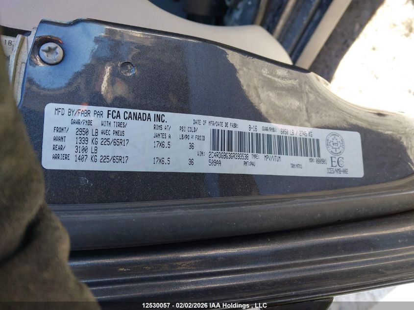 2016 Dodge Grand Caravan Se/Sxt VIN: 2C4RDGBG3GR393538 Lot: 12530057