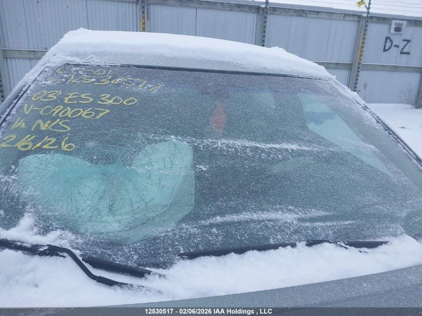 2003 Lexus Es 300 VIN: JTHBF30G630090067 Lot: 12530517