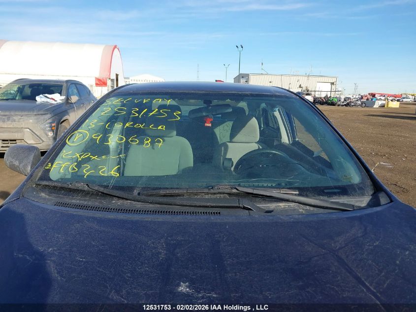 2013 Toyota Corolla Ce VIN: 2T1BU4EE3DC930687 Lot: 12531753