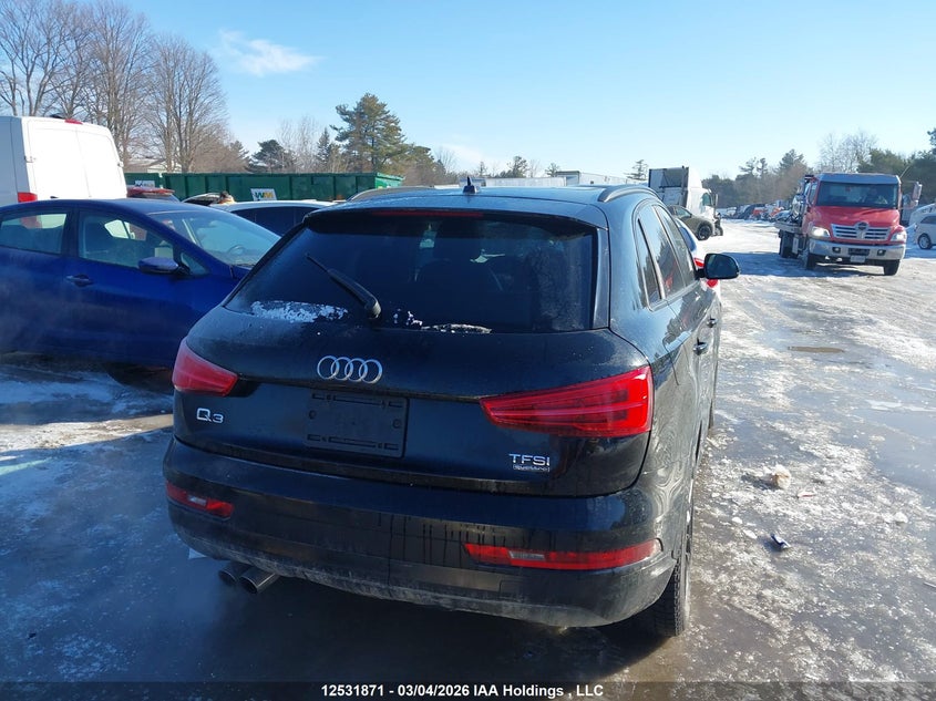 2016 Audi Q3 2.0 2.0t Komfort Black Lot 111012531871 Vin WA1EFCFS8GR018762