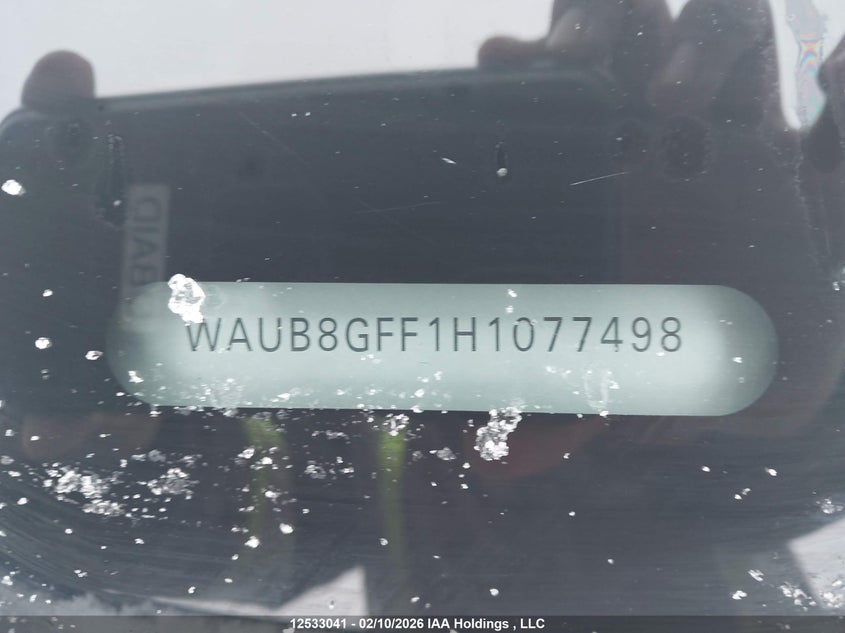 2017 Audi A3 VIN: WAUB8GFF1H1077498 Lot: 12533041