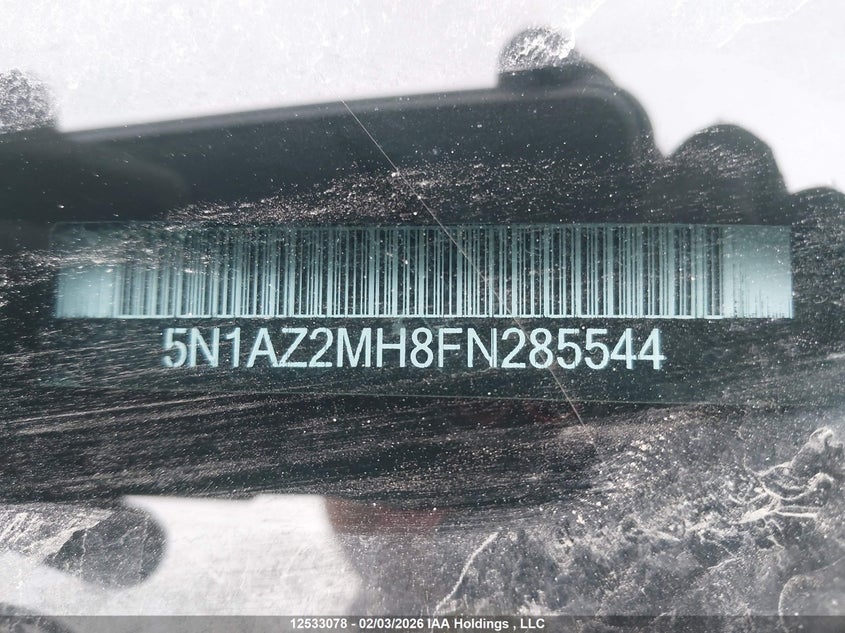 2015 Nissan Murano Platinum/Sl/Sv VIN: 5N1AZ2MH8FN285544 Lot: 12533078