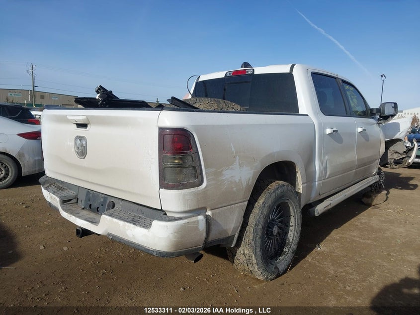 2019 Ram 1500 3.6 Ram Big Horn/Lone Star white Lot 111012533311 Vin 1C6RRFFG7KN760914