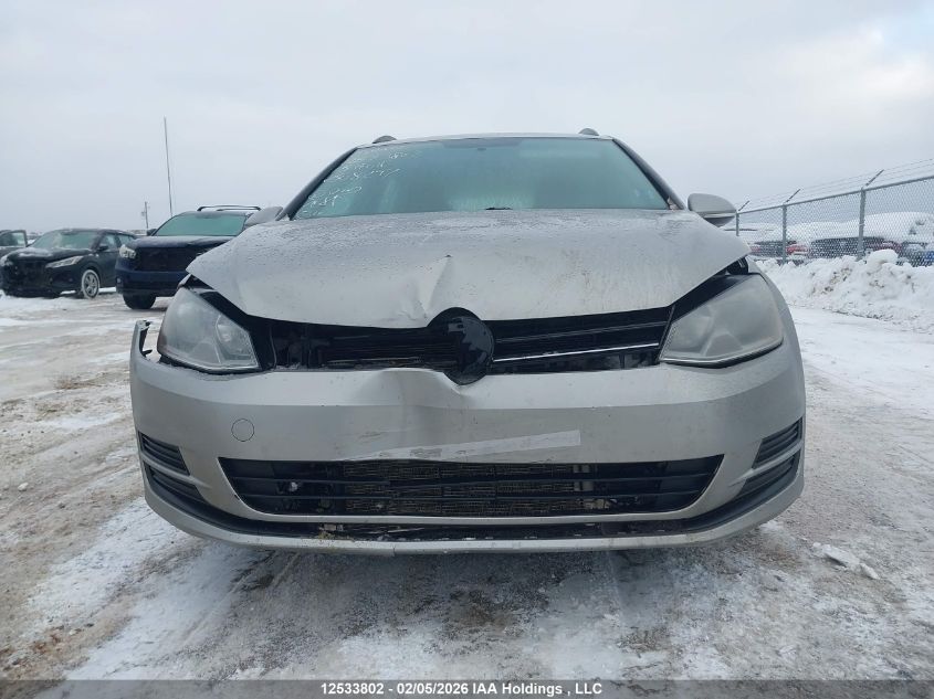 2015 Volkswagen Golf Sportwagon 1.8 Tsi Comfortline/1.8 Tsi Highline/1.8 Tsi Trendline VIN: 3VWC17AU2FM508297 Lot: 12533802