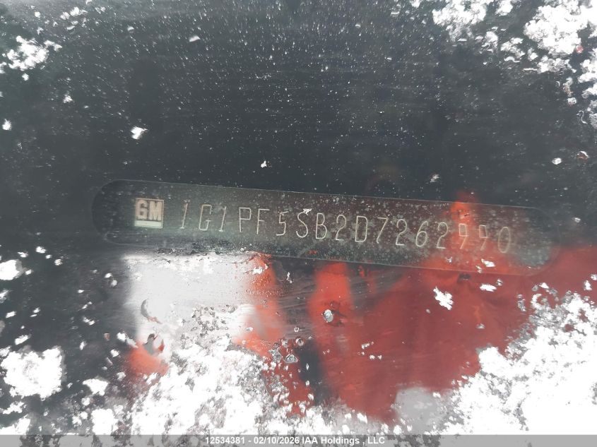 2013 Chevrolet Cruze Lt Turbo VIN: 1G1PF5SB2D7262990 Lot: 12534381