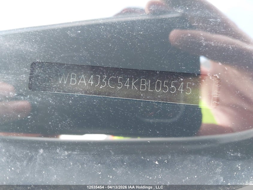 2019 BMW 430Xi Gran Coupe VIN: WBA4J3C54KBL05545 Lot: 12535454