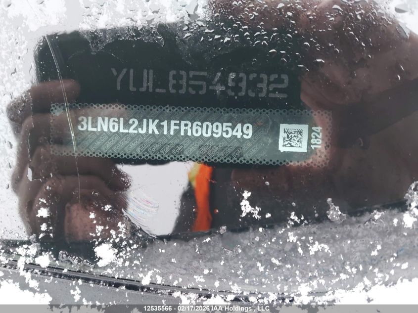 2015 Lincoln Mkz VIN: 3LN6L2JK1FR609549 Lot: 12535566