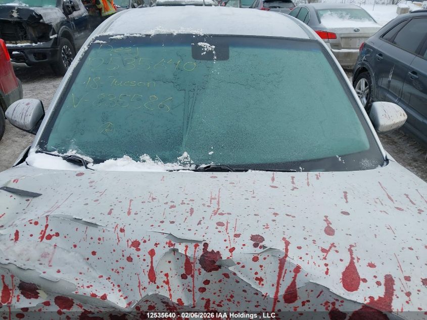 2018 Hyundai Tucson Se VIN: KM8J2CA40JU835586 Lot: 12535640