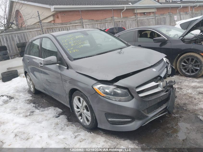 2016 Mercedes-Benz B 250 4Matic VIN: WDDMH4GB5GJ405855 Lot: 12535863