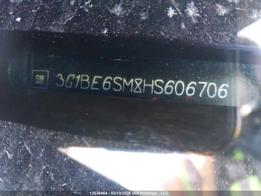 2017 Chevrolet Cruze Lt Auto VIN: 3G1BE6SM8HS606706 Lot: 12536464