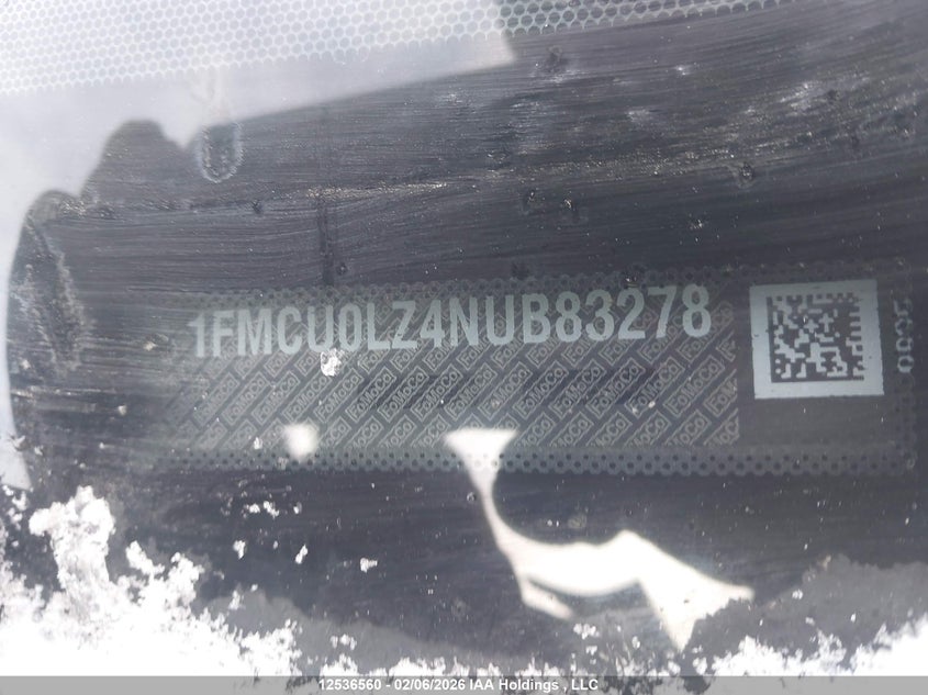 2022 Ford Escape Titanium VIN: 1FMCU0LZ4NUB83278 Lot: 12536560