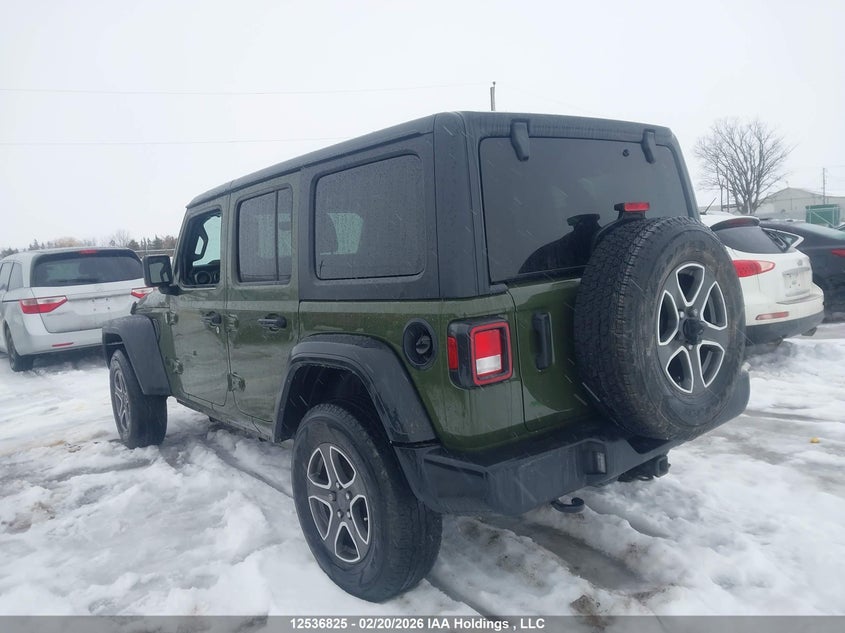 Vin: 1c4hjxdg8mw737532, lot: 2927491, jeep tj 20213
