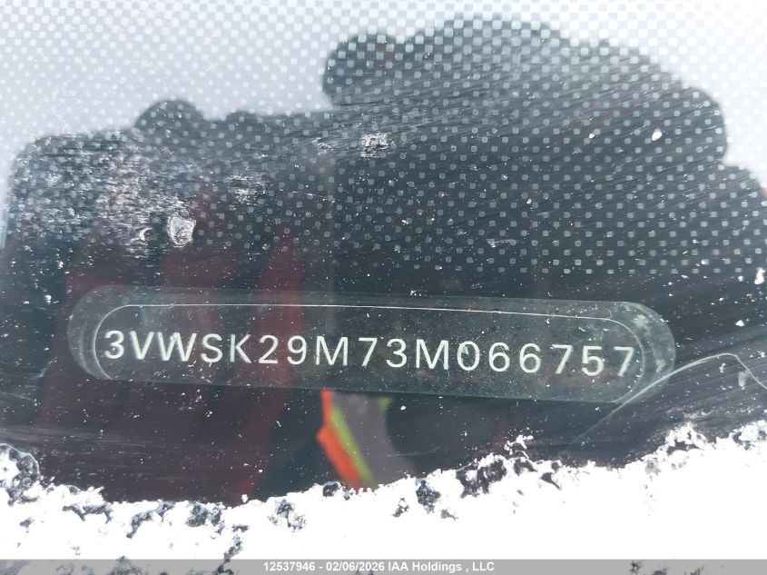2003 Volkswagen Jetta Gls 2.0L VIN: 3VWSK29M73M066757 Lot: 12537946