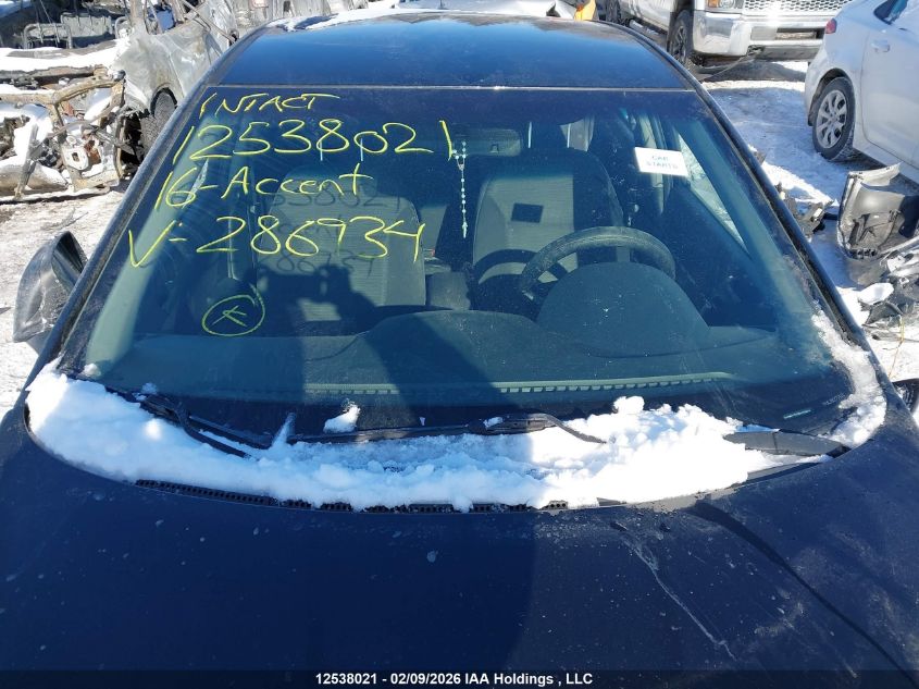 2016 Hyundai Accent VIN: KMHCT5AE8GU286934 Lot: 12538021