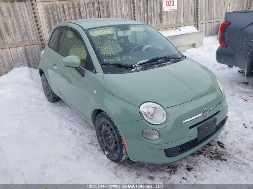 2013 Fiat 500 Pop VIN: 3C3CFFAR9DT542464 Lot: 12538193