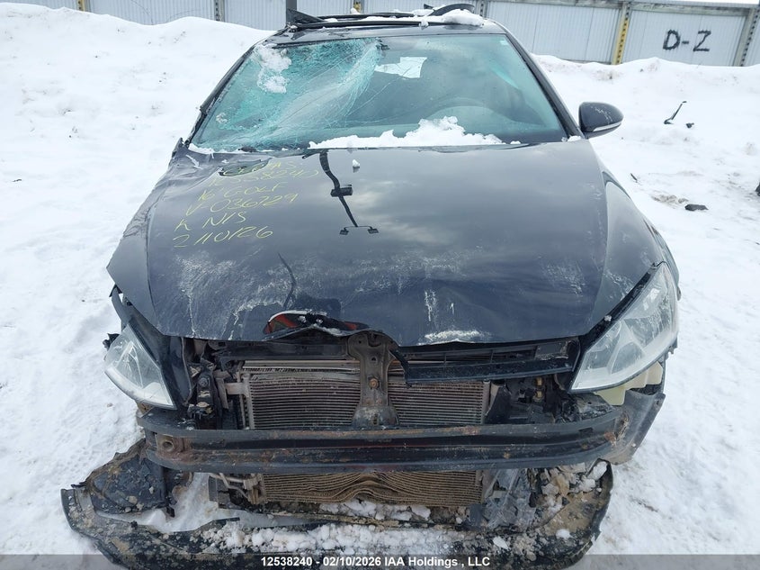 2016 Volkswagen Golf S VIN: 3VW117AUXGM036729 Lot: 12538240