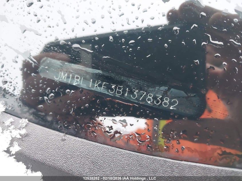 2011 Mazda 3 I VIN: JM1BL1KF3B1378382 Lot: 12538282