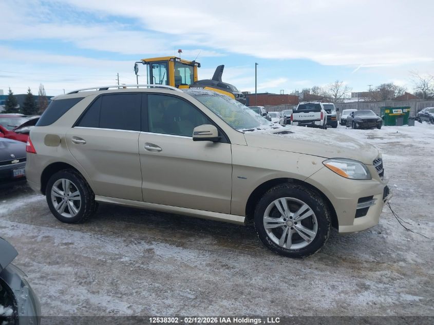 2012 Mercedes-Benz Ml 350 Bluetec VIN: 4JGDA2EB6CA076014 Lot: 12538302