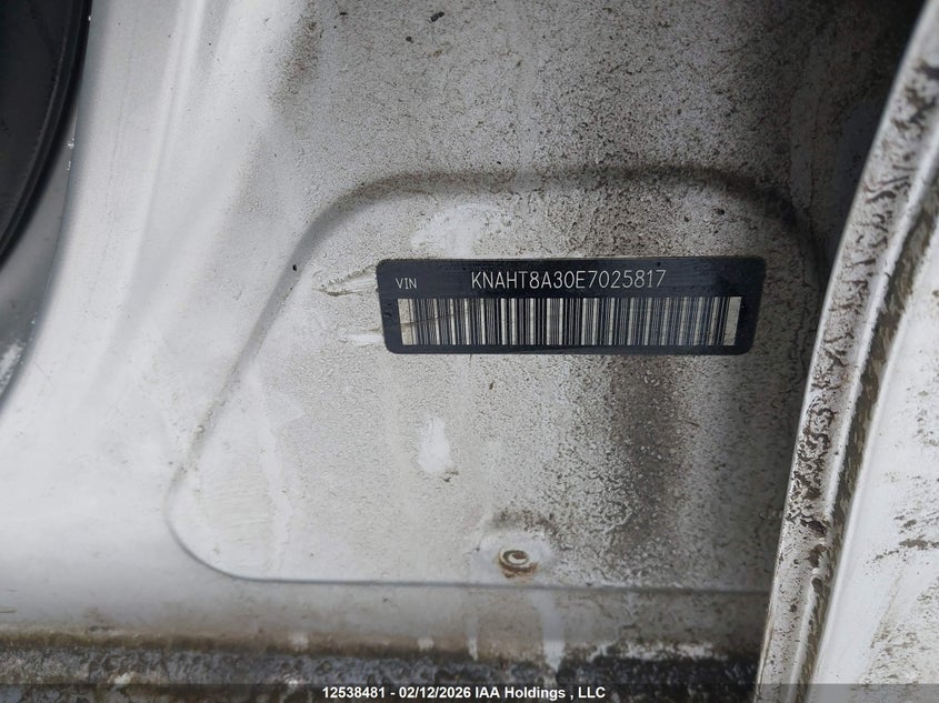 2014 Kia Rondo VIN: KNAHT8A30E7025817 Lot: 12538481