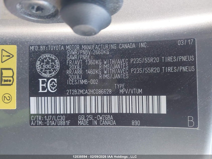2017 Lexus Rx 350 3.5 Sportdesign Silver Lot 111012538594 Vin 2T2BZMCA2HC086628