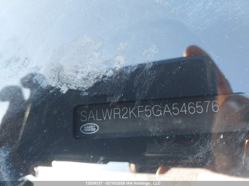 2016 Land Rover Range Rover Sport Diesel Td6 Hse VIN: SALWR2KF5GA546576 Lot: 12539337