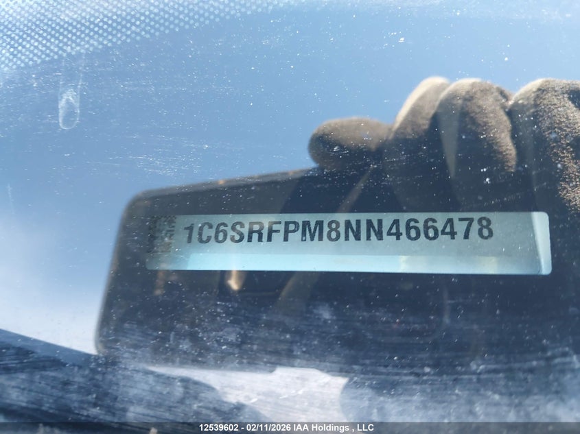 2022 Ram 1500 Limited VIN: 1C6SRFPM8NN466478 Lot: 12539602