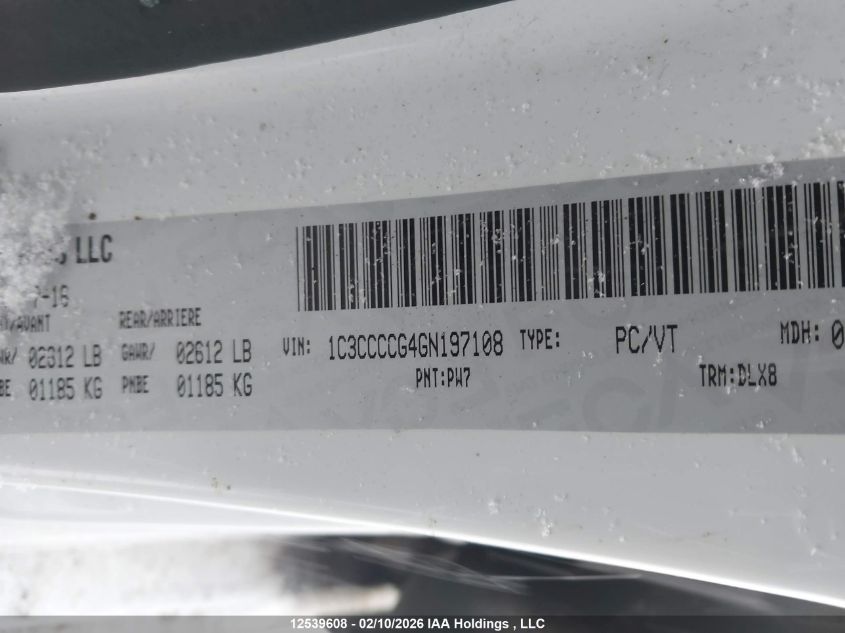 2016 Chrysler 200 C VIN: 1C3CCCCG4GN197108 Lot: 12539608