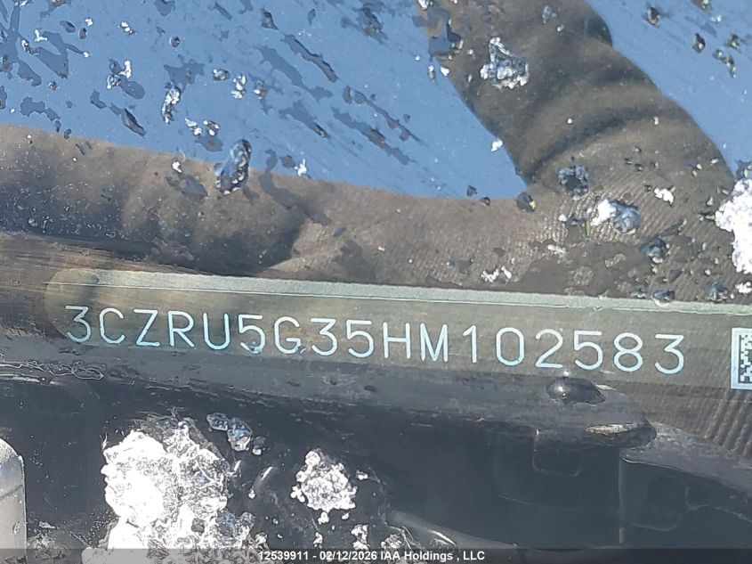 2017 Honda Hr-V Lx VIN: 3CZRU5G35HM102583 Lot: 12539911