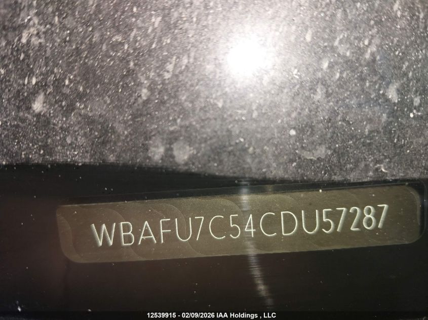 2012 BMW 535I xDrive VIN: WBAFU7C54CDU57287 Lot: 12539915