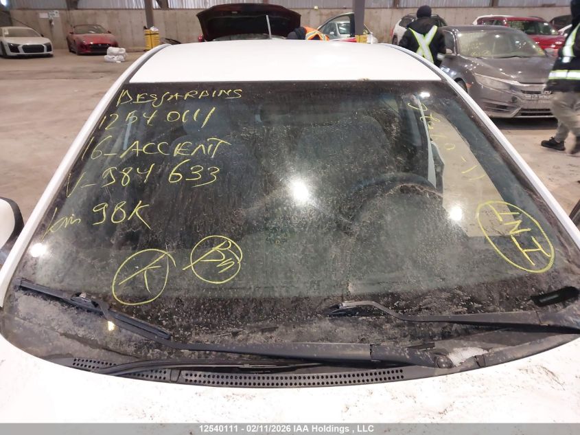 2016 Hyundai Accent Se VIN: KMHCT4AE8GU984633 Lot: 12540111