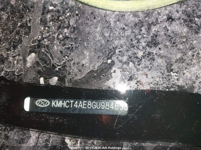 2016 Hyundai Accent Se VIN: KMHCT4AE8GU984633 Lot: 12540111