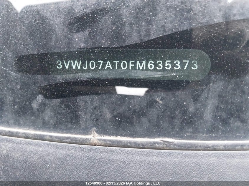 2015 Volkswagen The Beetle 1.8 Tsi Comfortline/1.8 Tsi Trendline VIN: 3VWJ07AT0FM635373 Lot: 12540900